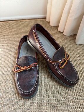 L.L. Bean Women's Camp Mocs Dark Brown Leather Moccasins